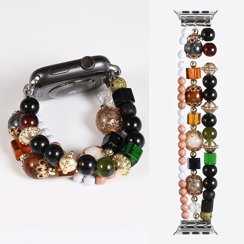 Bohemian Strap For Apple Watch Band 41mm 40mm 38mm 44mm 45mm 49mm 42mm Jewelry Resin Bracelet iwatch Ultra Series 7 6 5 4 3 Se 8 For 38mm or 40mm 41mm