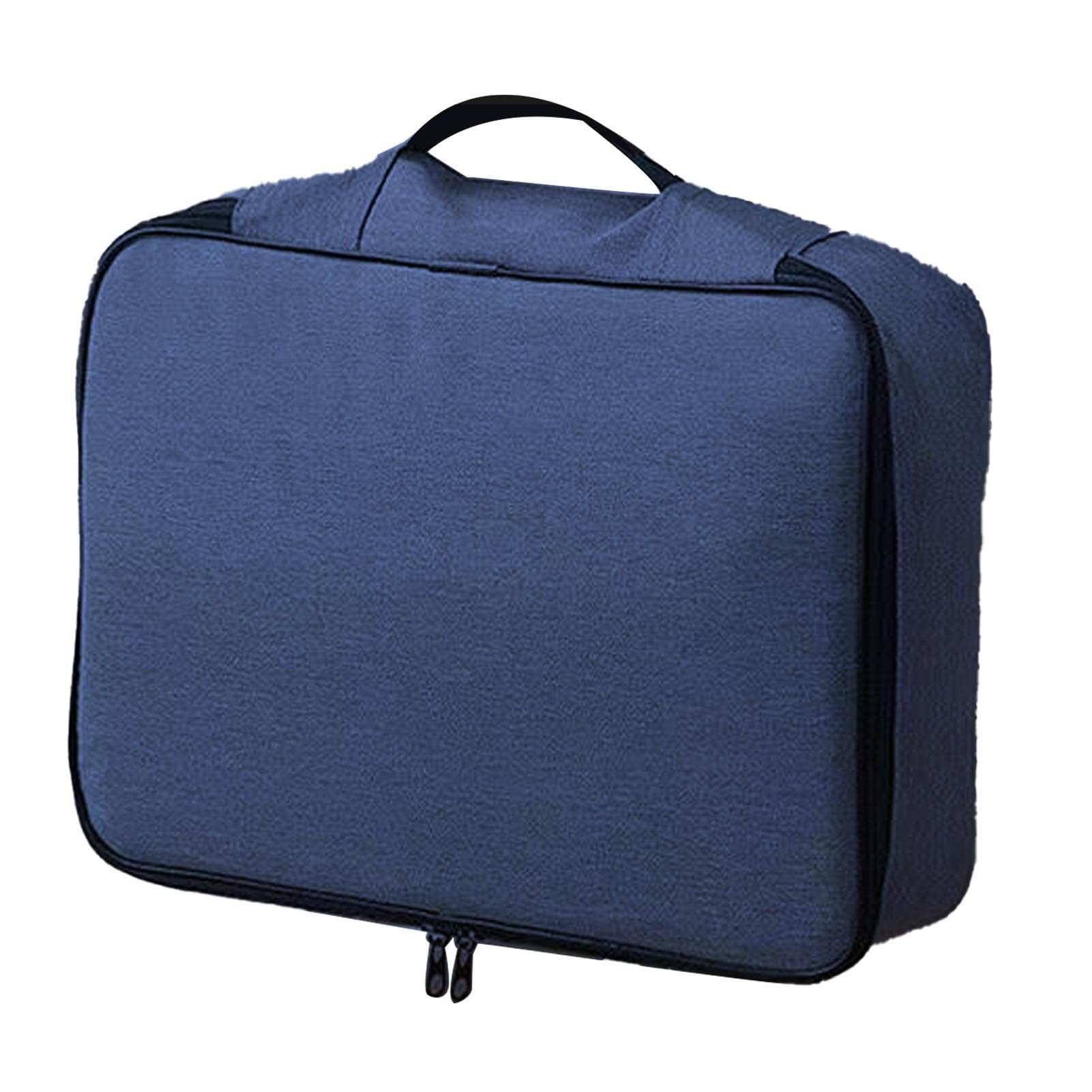 Certificate Storage Bag Oxford Document Bag Multi Layer Storage Pouch Credential Bag with Safe Code dark blue