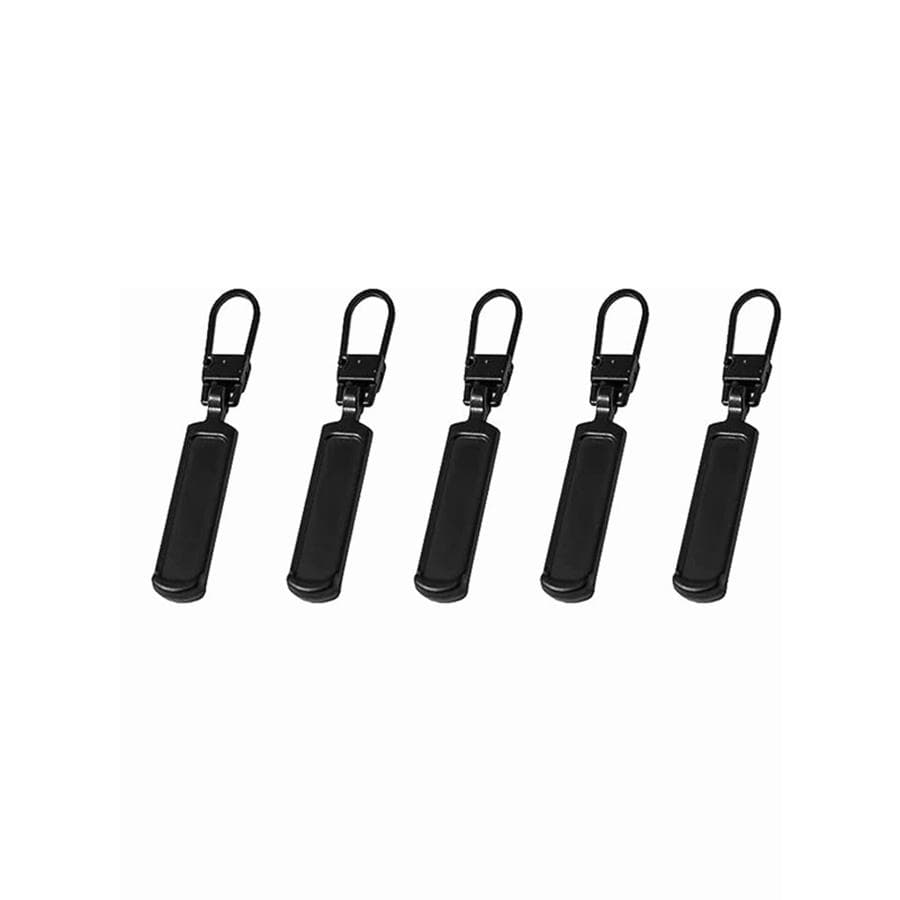 5 Pcs Zipper Slider Puller Universal Replacement Zipper Puller Instant Zipper Repair Kit for Broken Buckle DIY Craft Sewing Accessoriy 5 Pcs Black