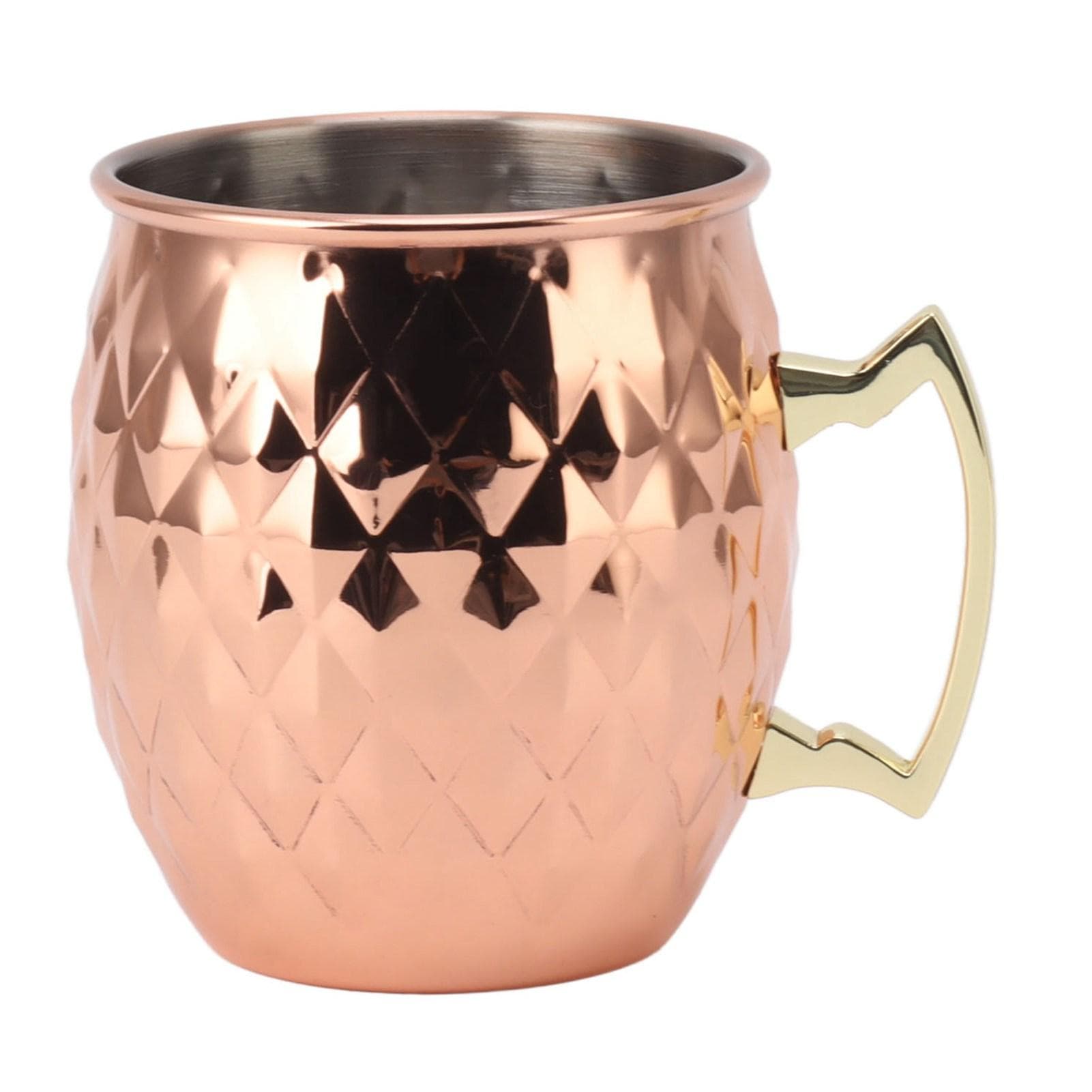 304 Stainless Steel Moscow Mugs Cocktail Red Wine Mugs Smooth Rounded Lip Ergonomic Handle Style 2