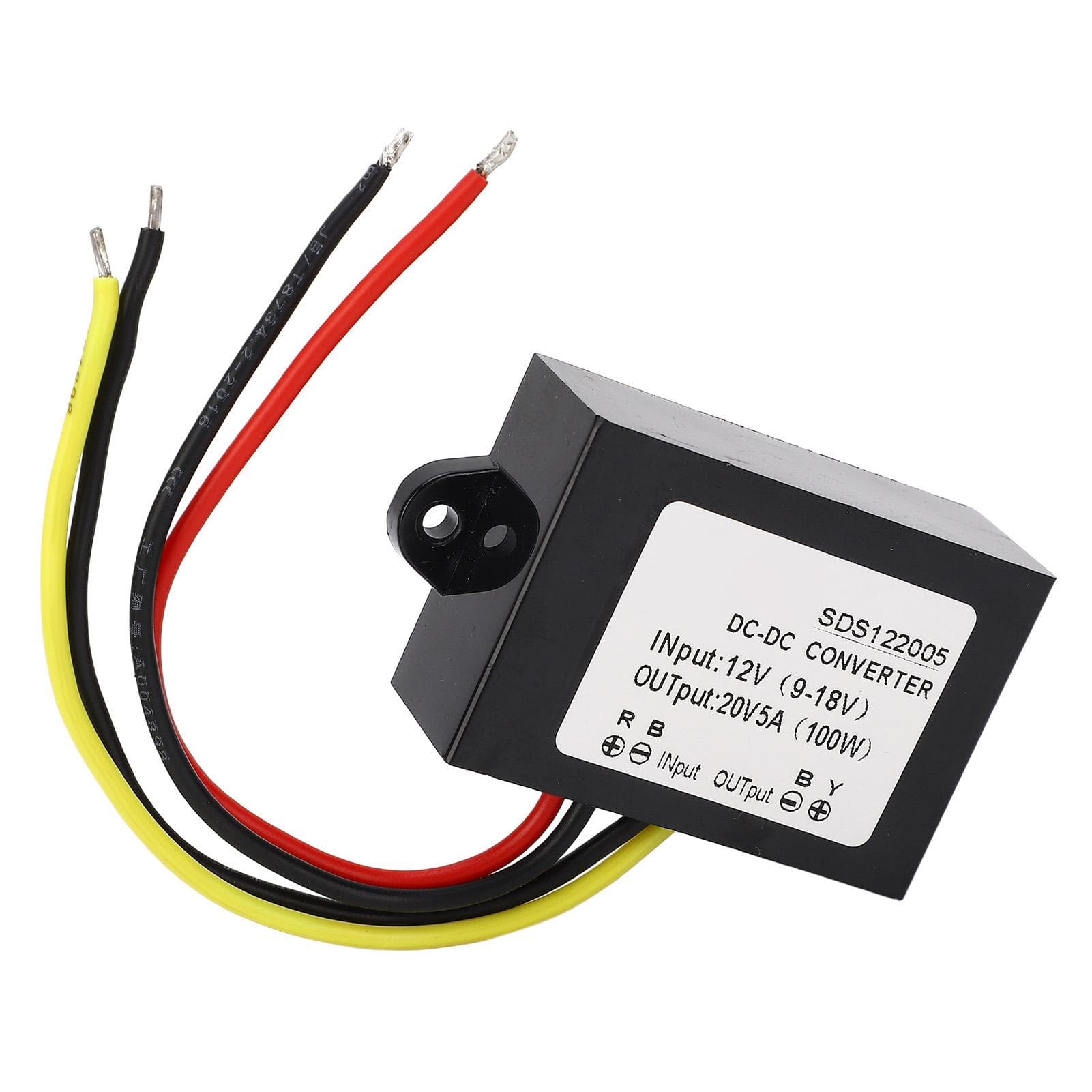DC Boost Module High Efficiency Voltage Converter Module with Plastic Housing 12V to 20V 5A
