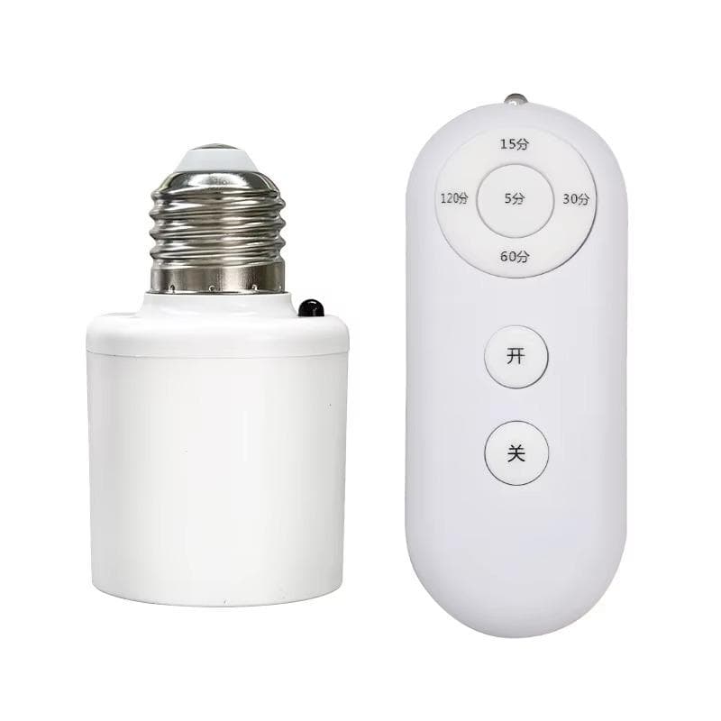 E27 Led Lamp Base with Wireless Remote Control Smart Timer AC85-265V Light Bulb Holder Socket Adapter Converter Adjustable