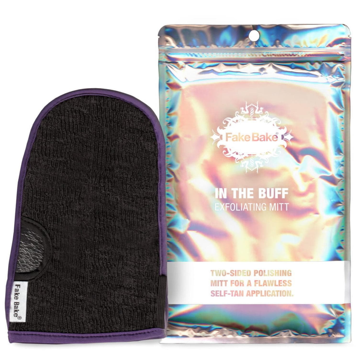 Fake bake in the buff double-sided peeling glove