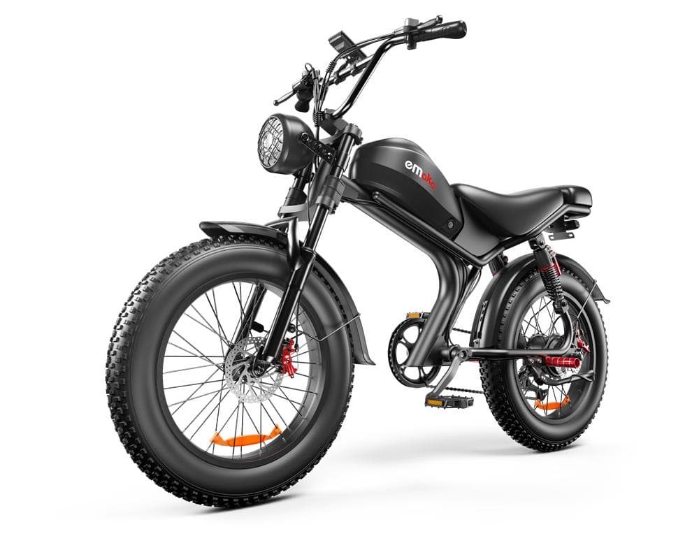 EMOKO C93 Off-Road Electric Bicycle For Adult Single Drive 1000W Motor 48V20Ah Battery Electric Bike 20 *4 Inch Fat Tires Mountian E-Bike black