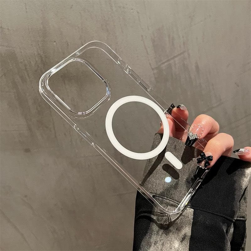 Applicable To Apple 16promax Black Magnetic Charging IPhone 15 Mobile Phone Case PC Hard Case 12 Ultra-thin Protective Case Apple 16Plus