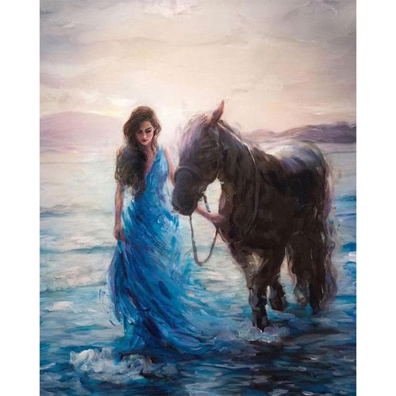 DIY 5D Full Set of Diamond Painting Animal Horse Cross Stitch Diamond Embroidery 20X30CM