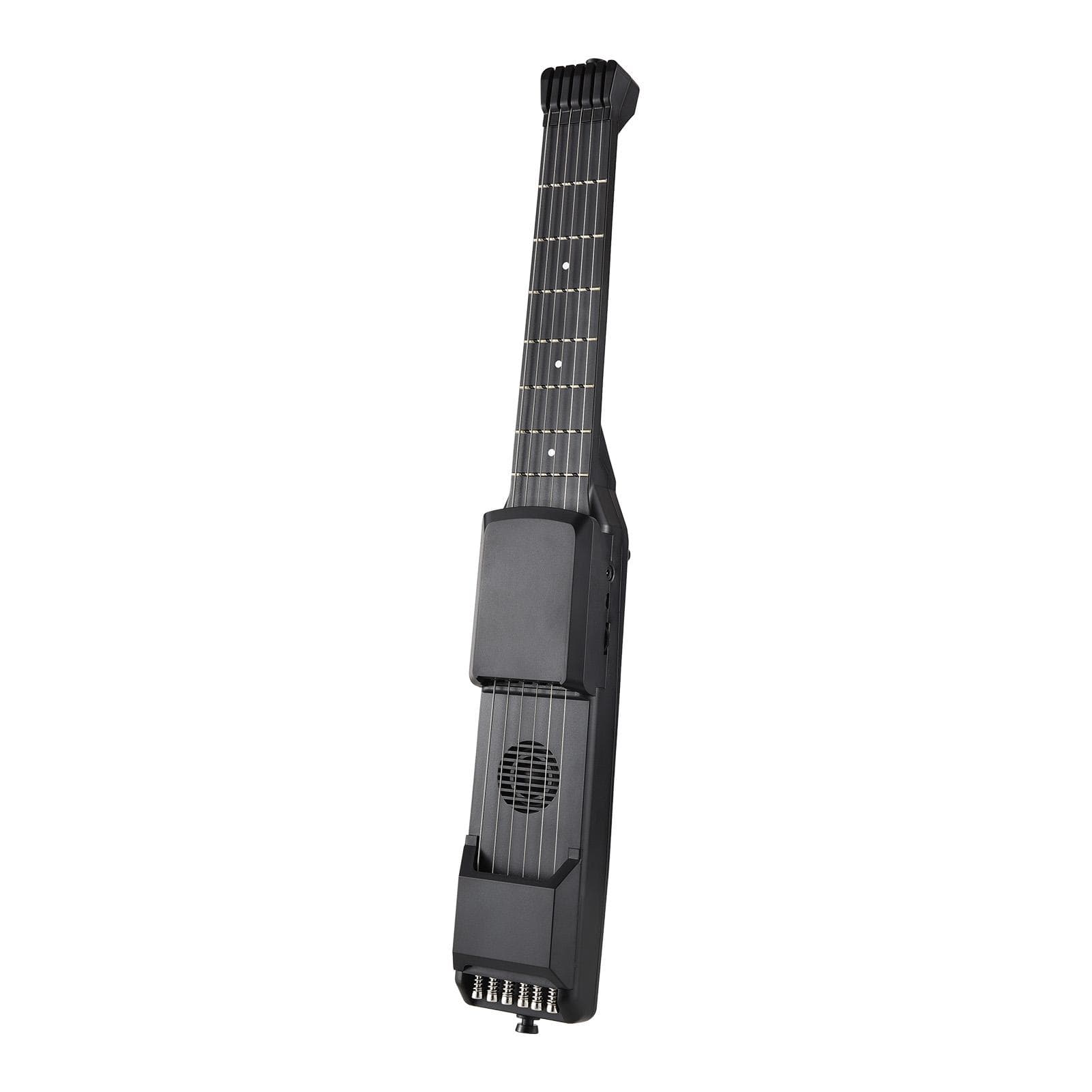 7 Frets Smart Electric Guitar Silent Practice Digital Tuner Metronome Function Pocket Portable Folk black