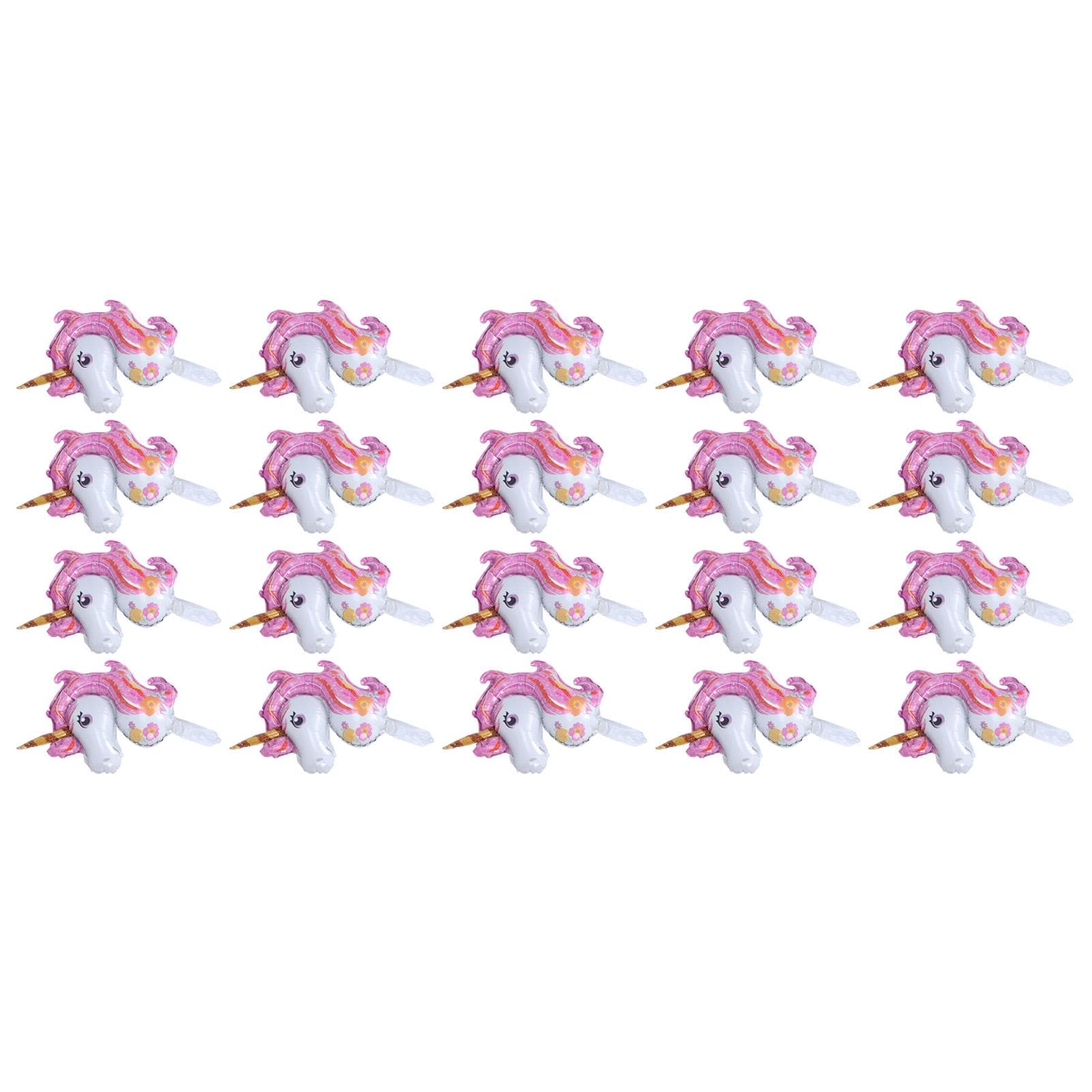 20PCS Pink Unicorn Balloon Unicorn Look Reusable Birthday Party Balloons Cute Fashion Foil Balloons