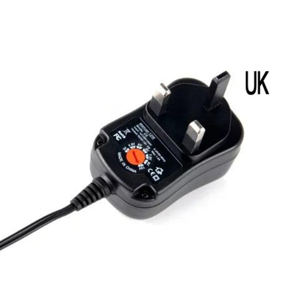 Universal To 3V4.5V5V6V7.5V9V12V 12W Adjustable ACDC Charger Adapter Switching Power Supply EU Plug black