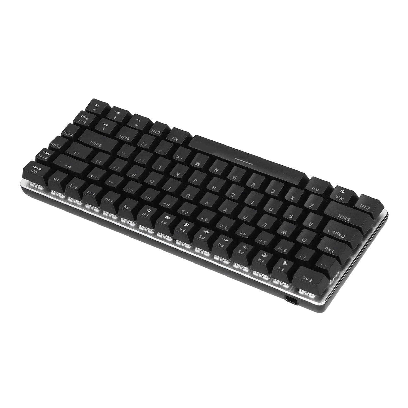 Mechanical Keyboard Wired 82 Keys Desktop Notebook Computer Accessories for Gaming OfficeBlack white