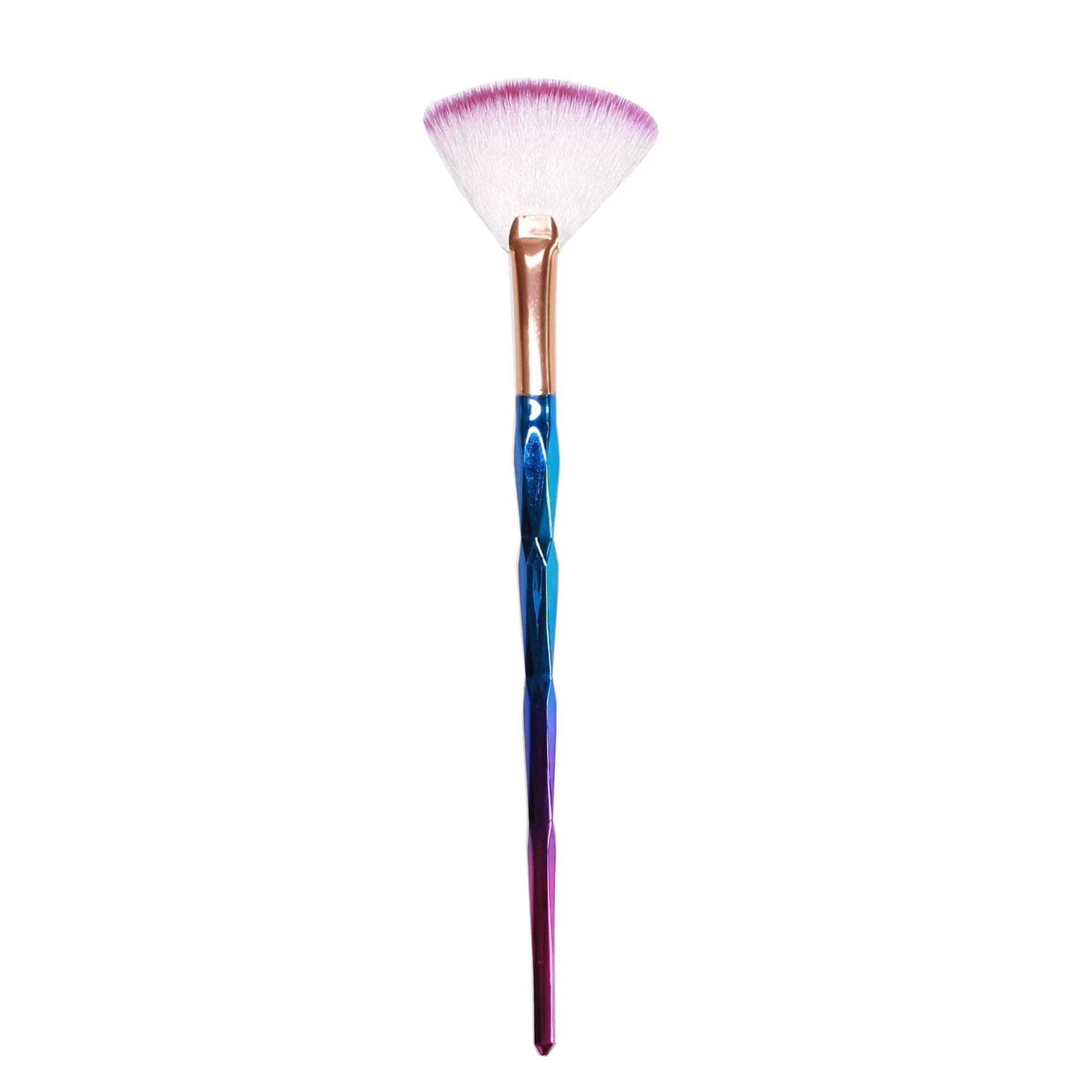 Ceramic Coloring Fan Brush Nylon Soft Bristles DIY Ceramic Underglaze Paint Painting Coloring Brush Glaze Tools blue