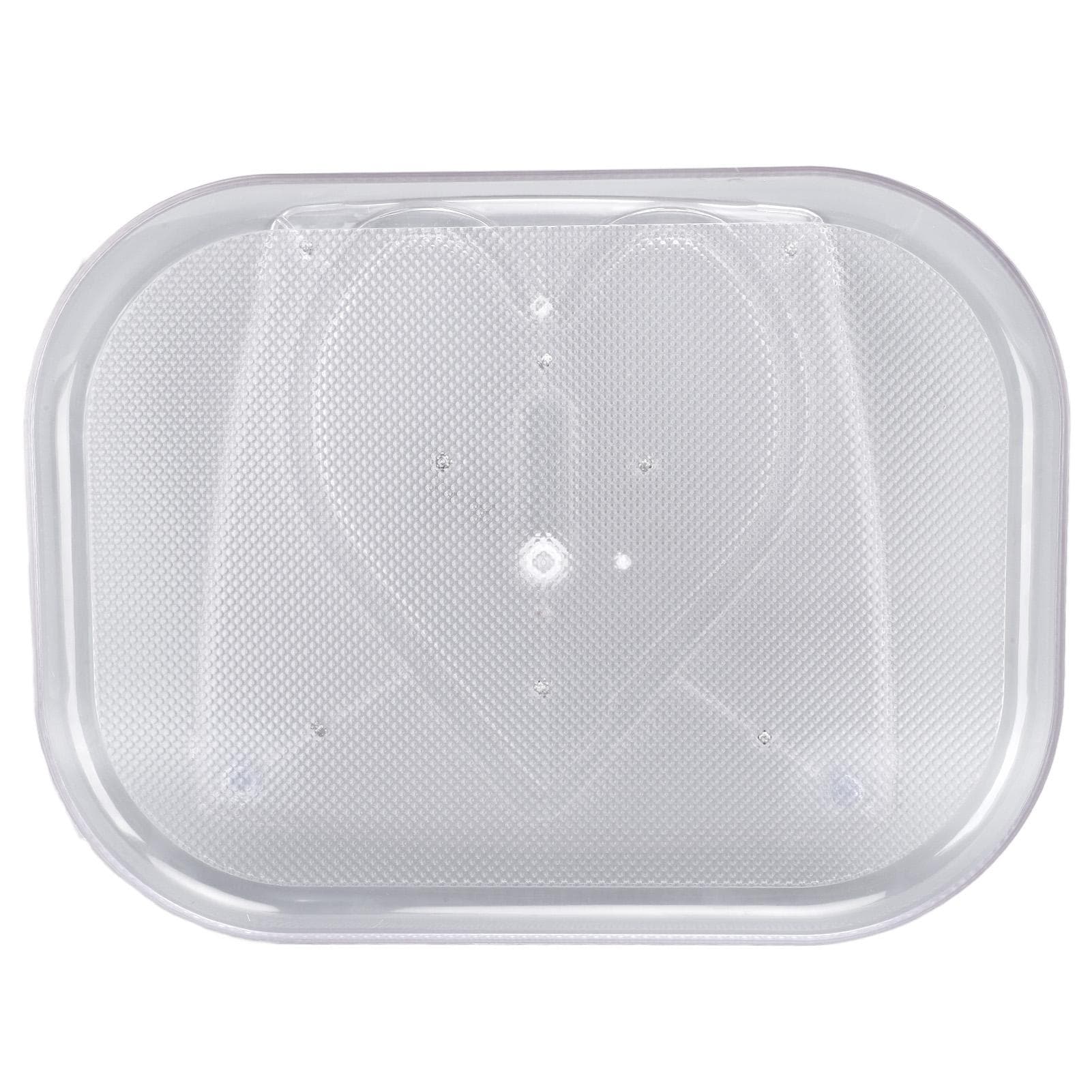 Refrigerator Turntable Organizer Transparent Rectangular Countertop Condiment Storage Rack for L