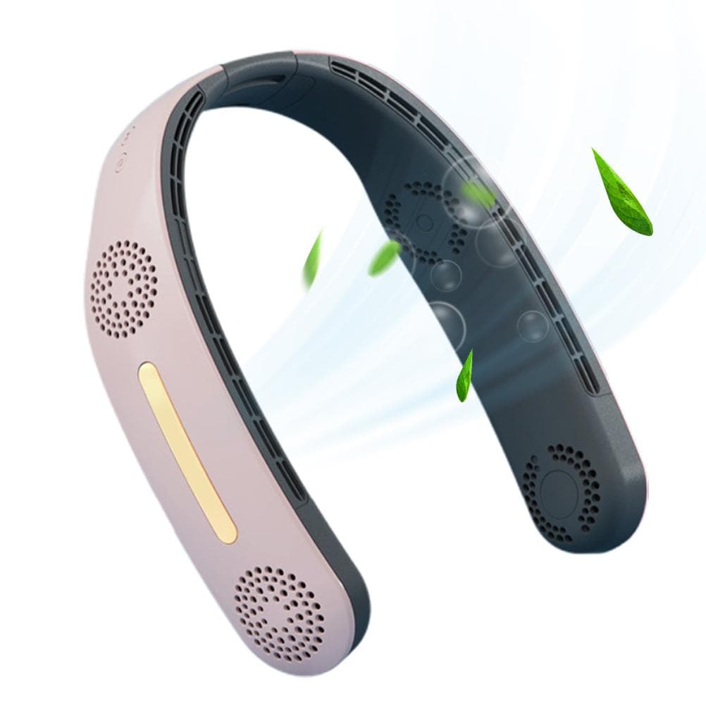 Portable Neck Fan Hands Free USB Rechargeable Bladeless Neck Fan Quiet Wearable Fan for Outdoor