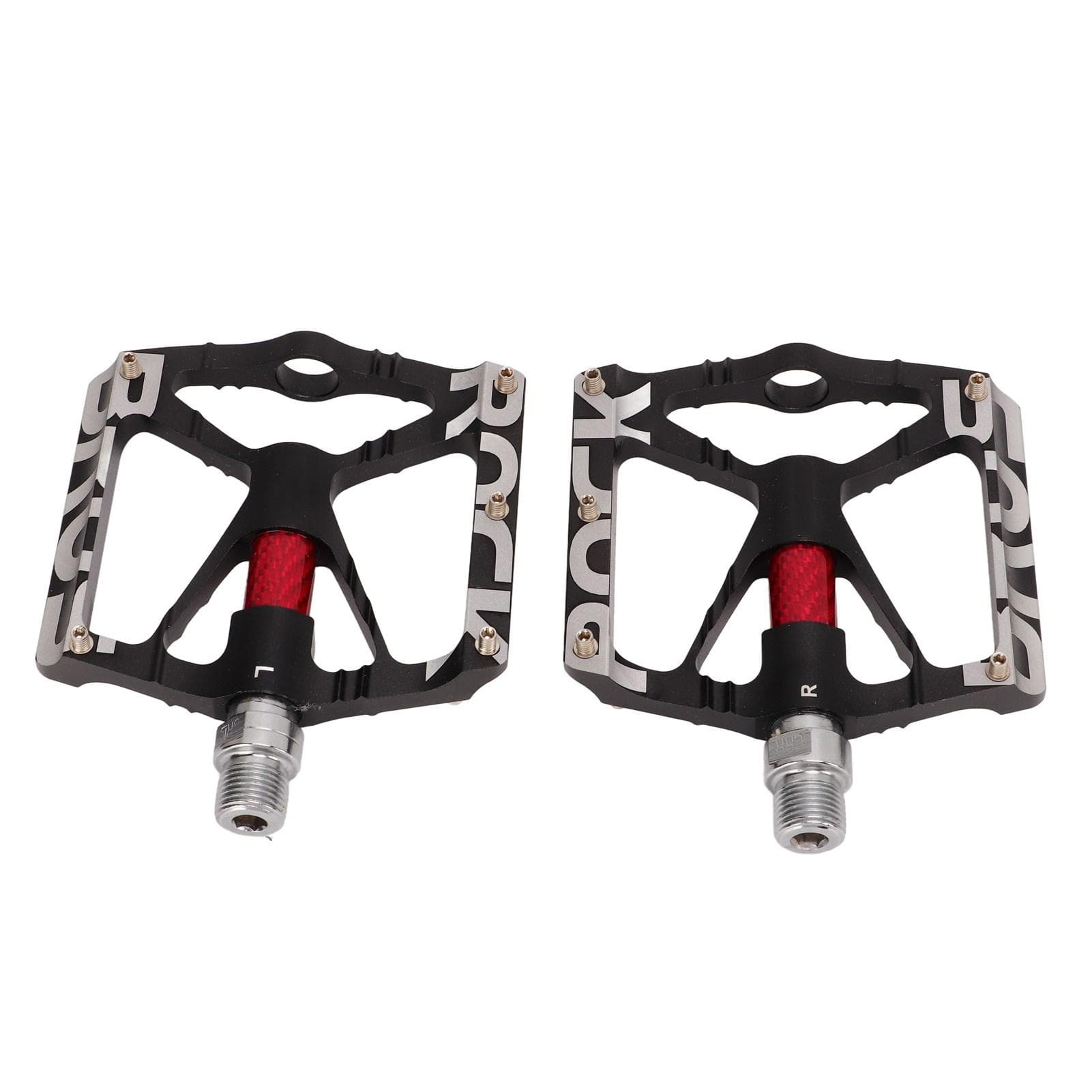 1 Pair Bike Pedals Aluminum Alloy Black Hollowed Non Slip Mountain Road Bicycle Accessories