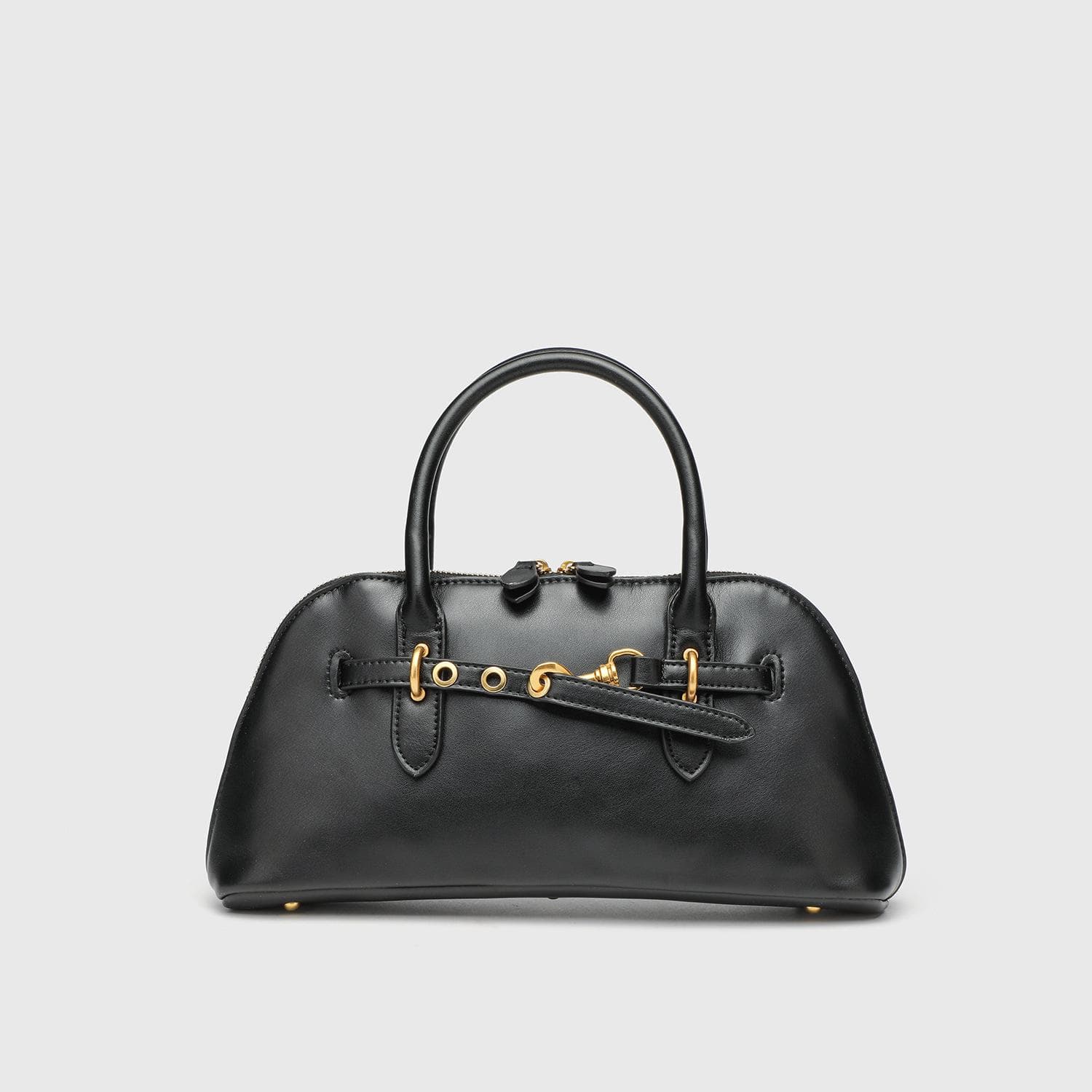 Shell Bag Women's Retro Portable Commuter Bowling Bag Niche Fashion High-grade Sense Single Shoulder Crossbody Bag black