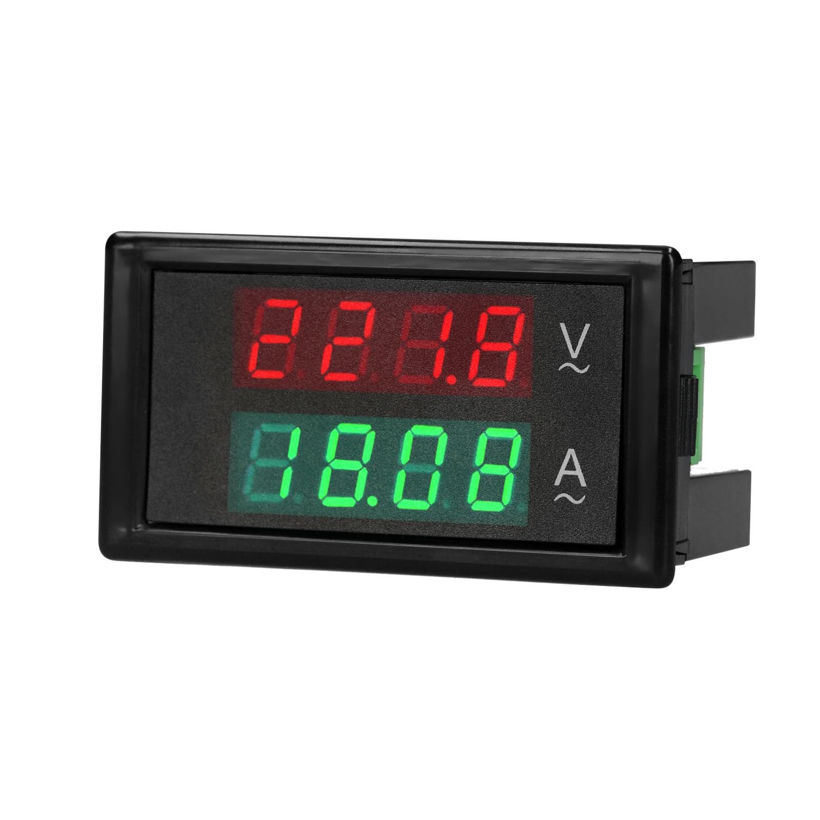 AC 80-300V 100A Digital Voltmeter Ammeter Amperage Tester Gauge Green Red LED Amp Dual Display AC black