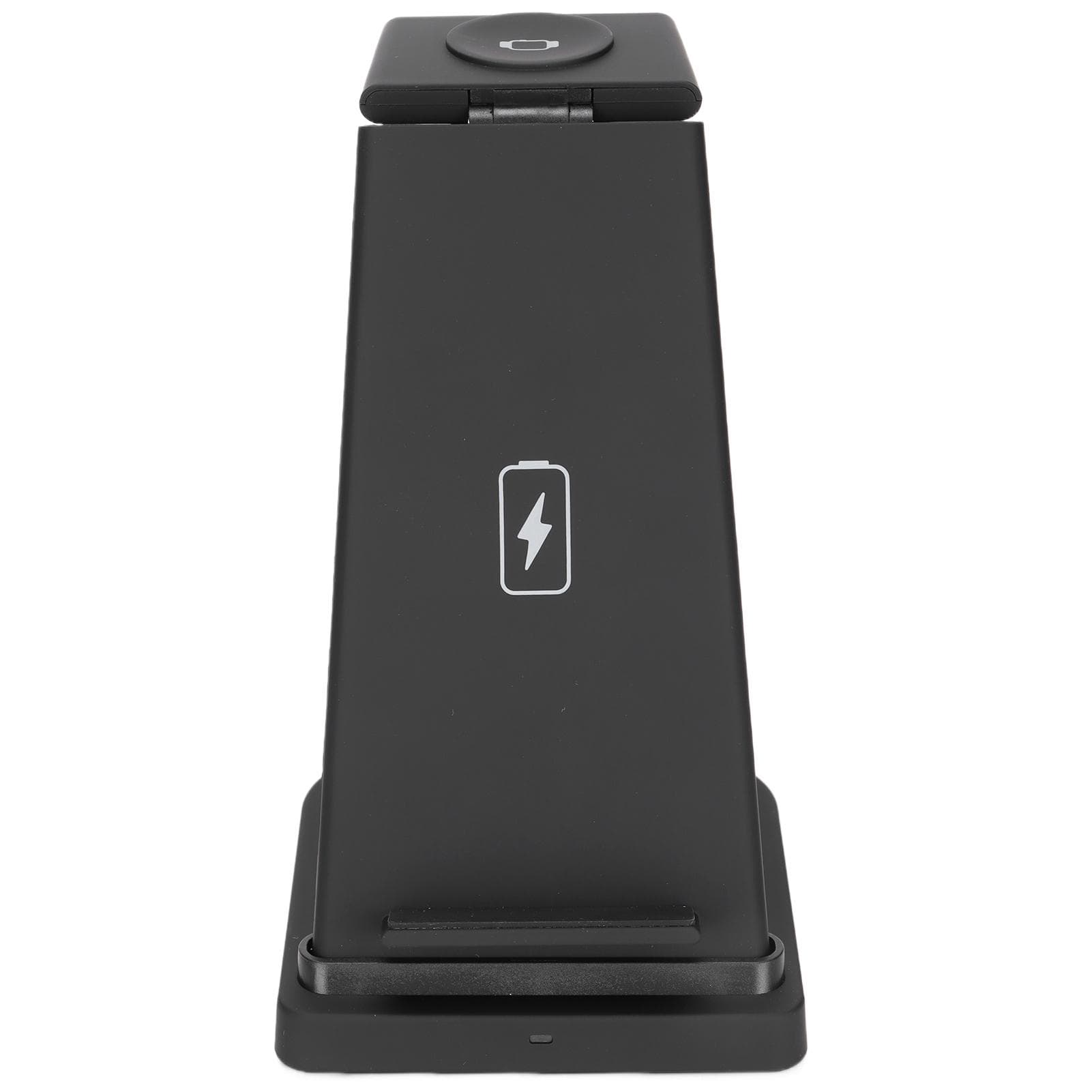 3 in 1 Wireless Charger Stand Portable Detachable Charging Station Dock for Mobile Phone Watch black