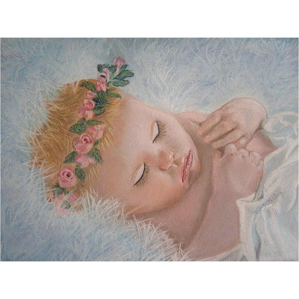 Diamond Painting Cross Stitch Baby Flowers Home Decor Diy 5D Diamond Embroidery 20X30CM