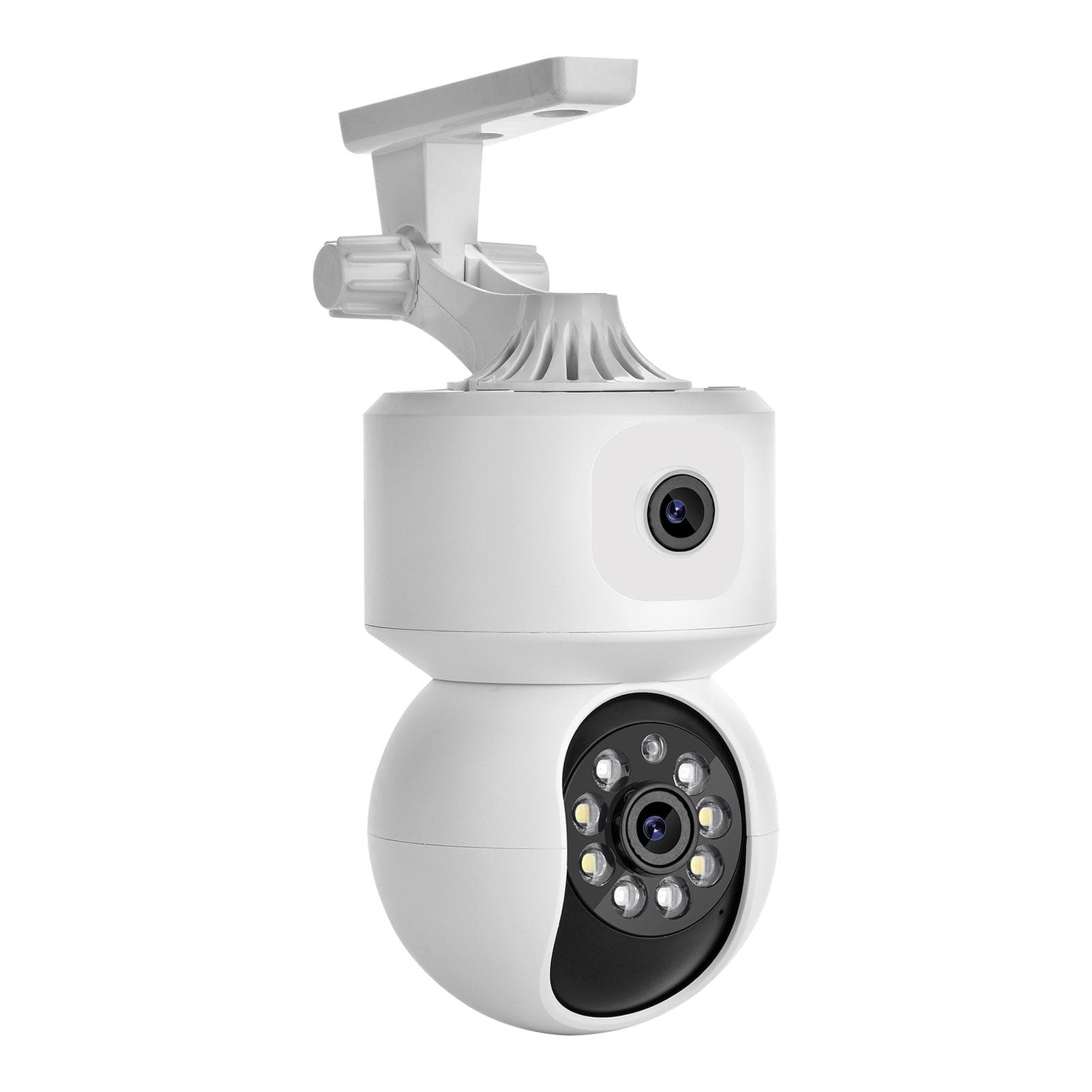 1080P HD Wireless Security Camera WiFi Camera 3MP Pan/Tilt Camera with 360 degrees Motion Tracking IR Night US Plug white