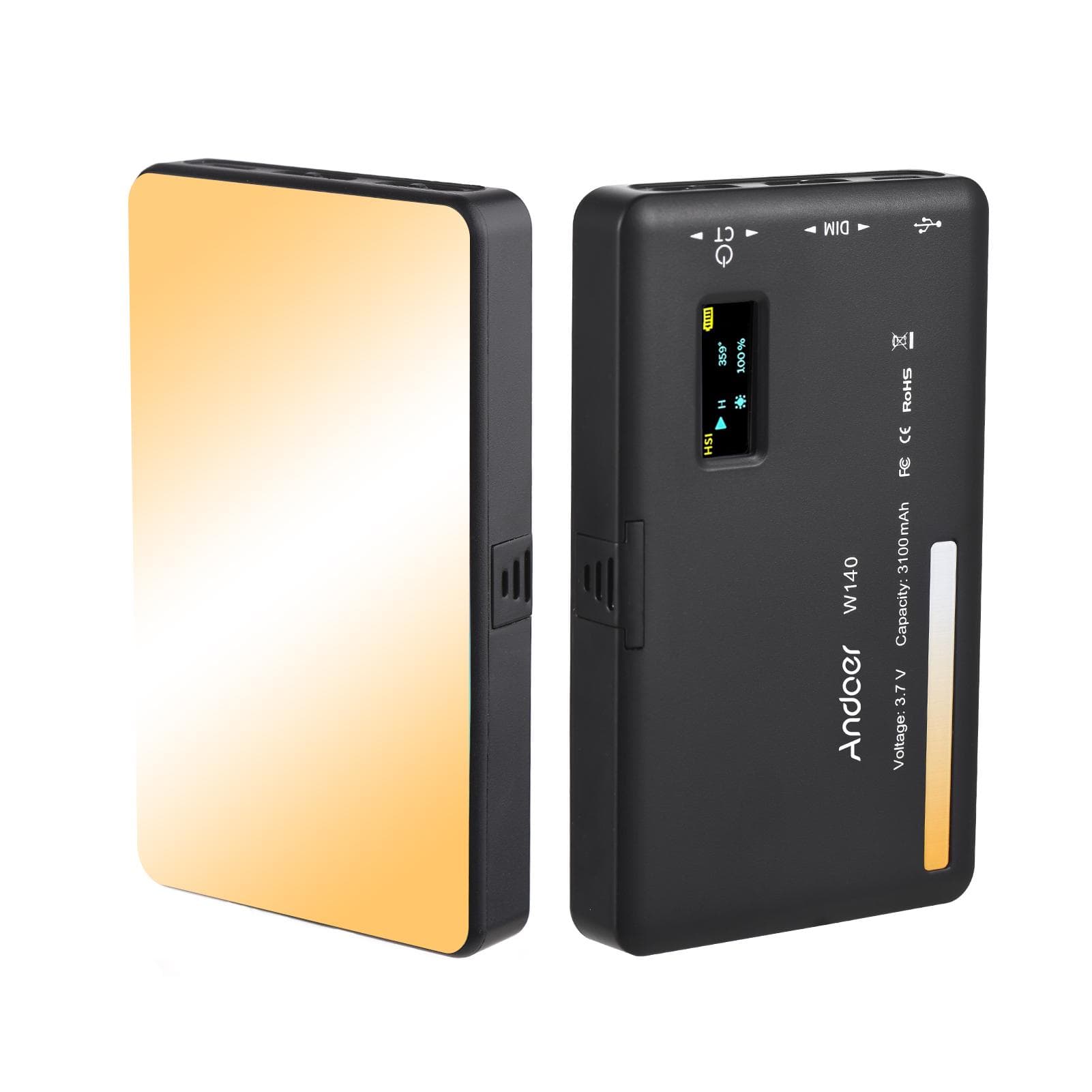 Andoer W140 Pocket Clip-on LED Video Light Mobile Phone Fill Light Tablet Computer Video Conference Without Screen Clip