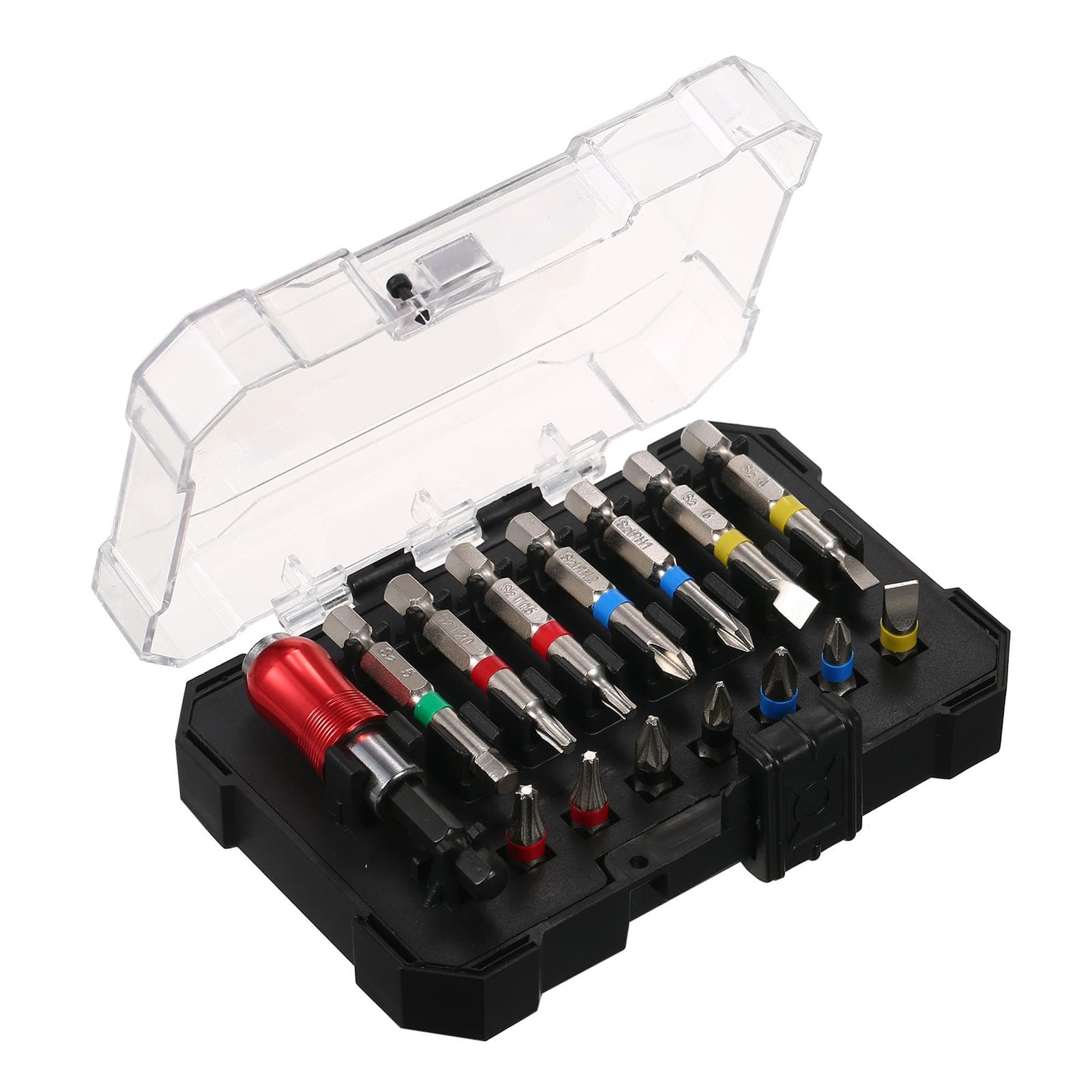 15PCS Drill Bit Set Screwdriver Bit Set Impact Driver Bit Set for Wood, Metal, Steel and Security 15 PCS black