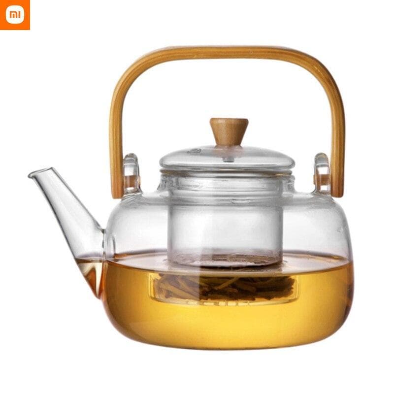 Xiaomi 1000L Heat Resistant Glass Teapot Clear Tea Pot Infuser for Flower Portable Kettle Household Drinkware 1000ml Tea Pot
