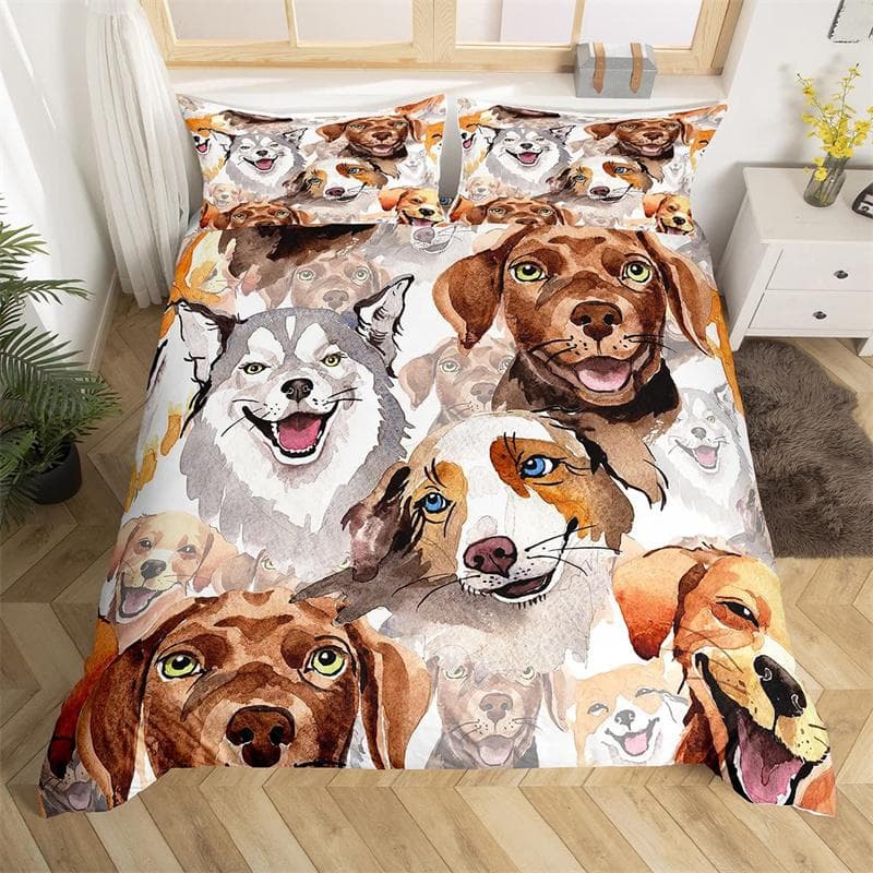 Kids Cat Duvet Cover Set Twin Full 3D Cartoon Animal Bedding Set Microfiber Cute Pet Comforter Cover For Cat Lover's Girls Boys EU single(135x200cm)