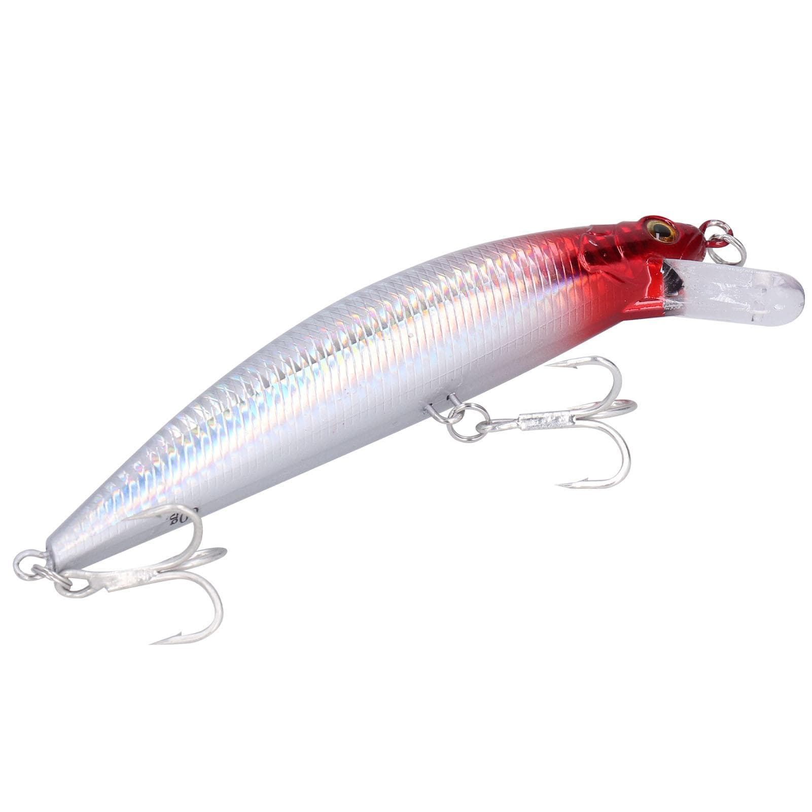 Sea Fishing Sinking Lure 60g Stainless Steel Plastic Artificial Simulation Eye Bait Accessory Red