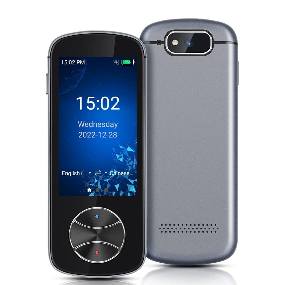 3.0in IPS Touch Screen Intelligent Translator 1500mAh Automatic Converter Electronic Interpreter grey