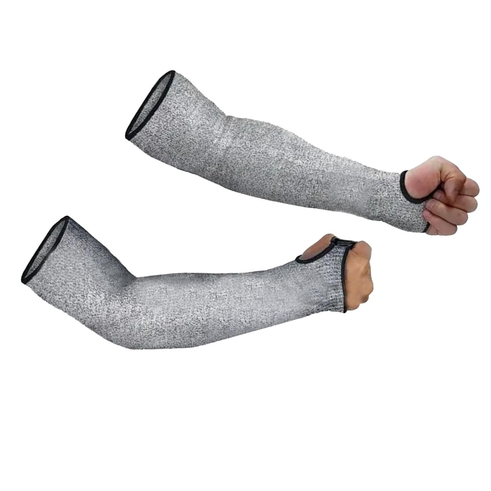 2Pcs Protective Arm Sleeves Stab Cutting Resistant Breathable Level 5 Protection Safety Arm Guard