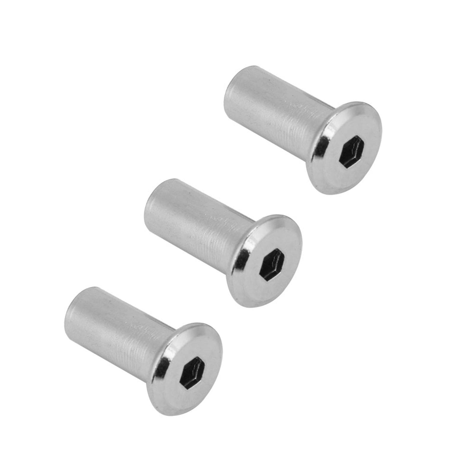 Iron Plated Nickel Flat Nuts Hex Nut Round Head Sleeve Furniture(M8*22 30PCS )