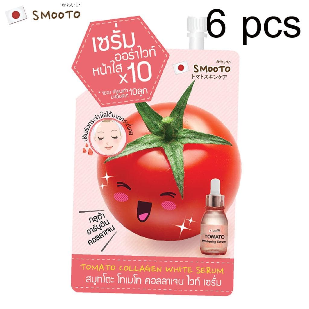 Smooto Tomato Collagen White Serum 10 ml. x 1 / 3 / 6 pcs - Thai Skin Care 10 ml. x 6 pcs