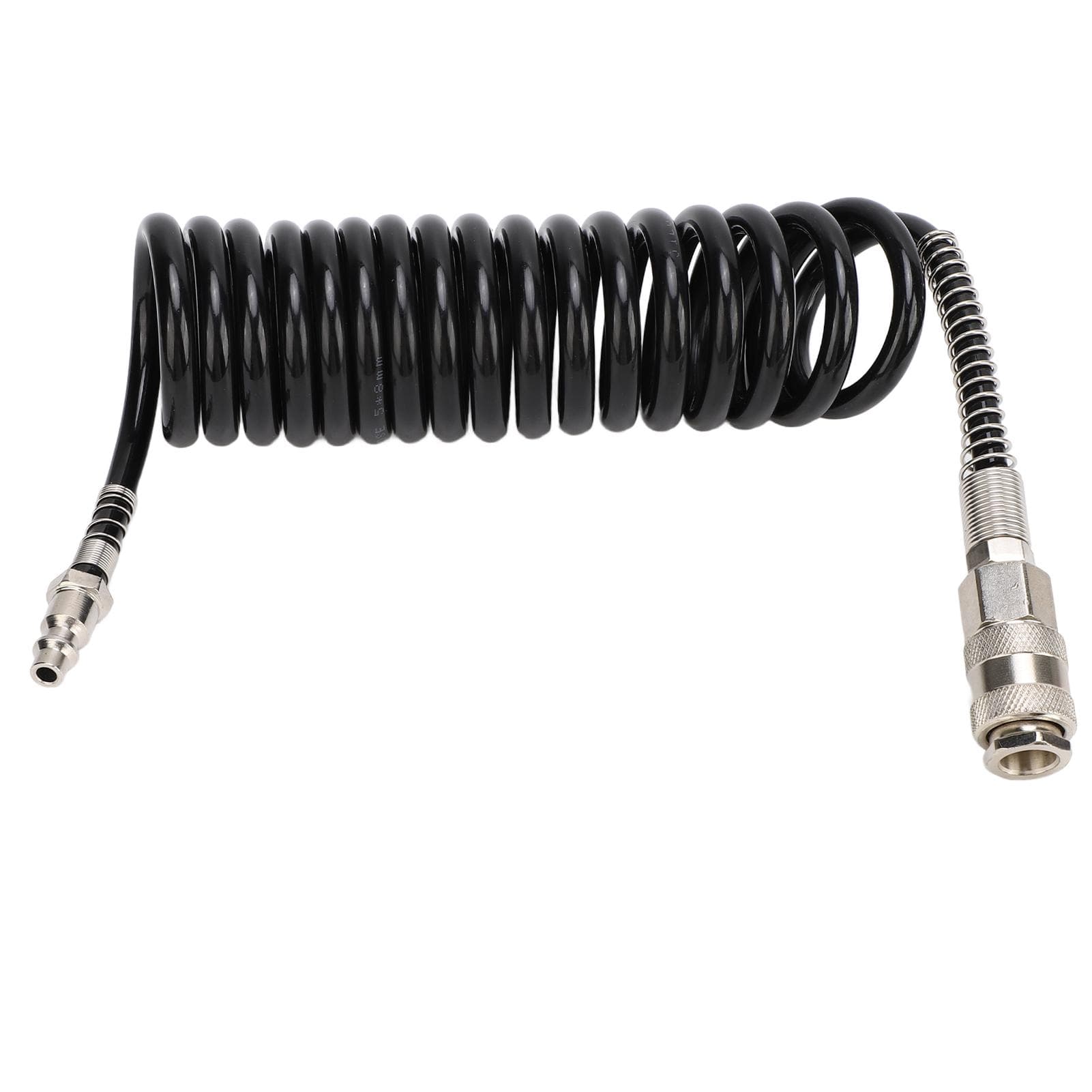3 Meters Recoil Air Hose Black Reinforced Abrasion Resistant Inflator Extension Tube with Bend