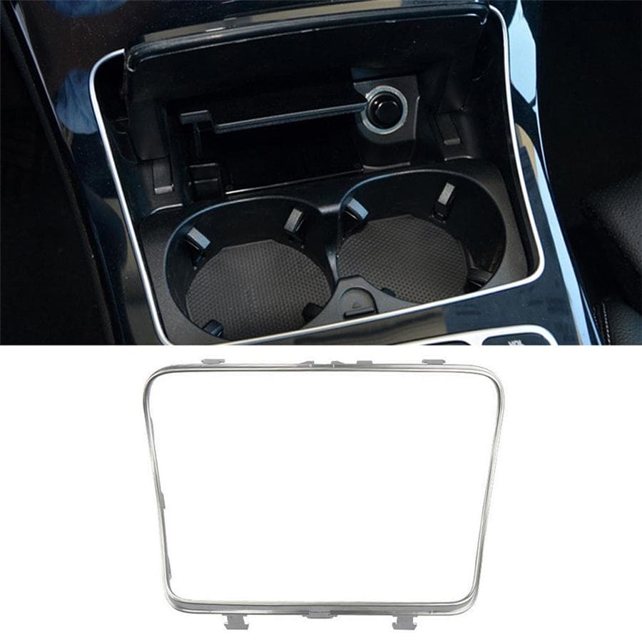 Cup Holder Box Chrome Frame For 2015-19 enz C E Class W205 W213 GLC200