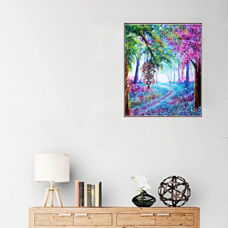 5D Diamond Painting Scenic Full Drill Round Diamond Embroidery 20X30CM