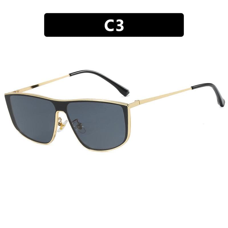 Metal Integration Sunglasses Women Round Face Slimming Korean Style High End Sun Glasses Fashion UV Protection 1PC