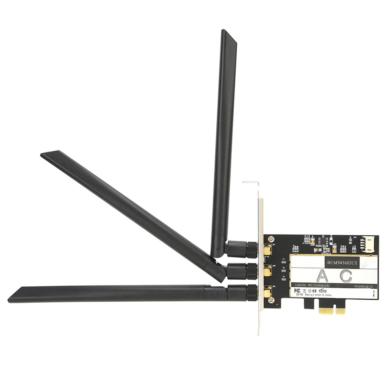 Wireless Card 802.11AC WiFi + for Bluetooth 4.0 Desktop WLAN Card PCI E + 3 Antenna BCM943602CS