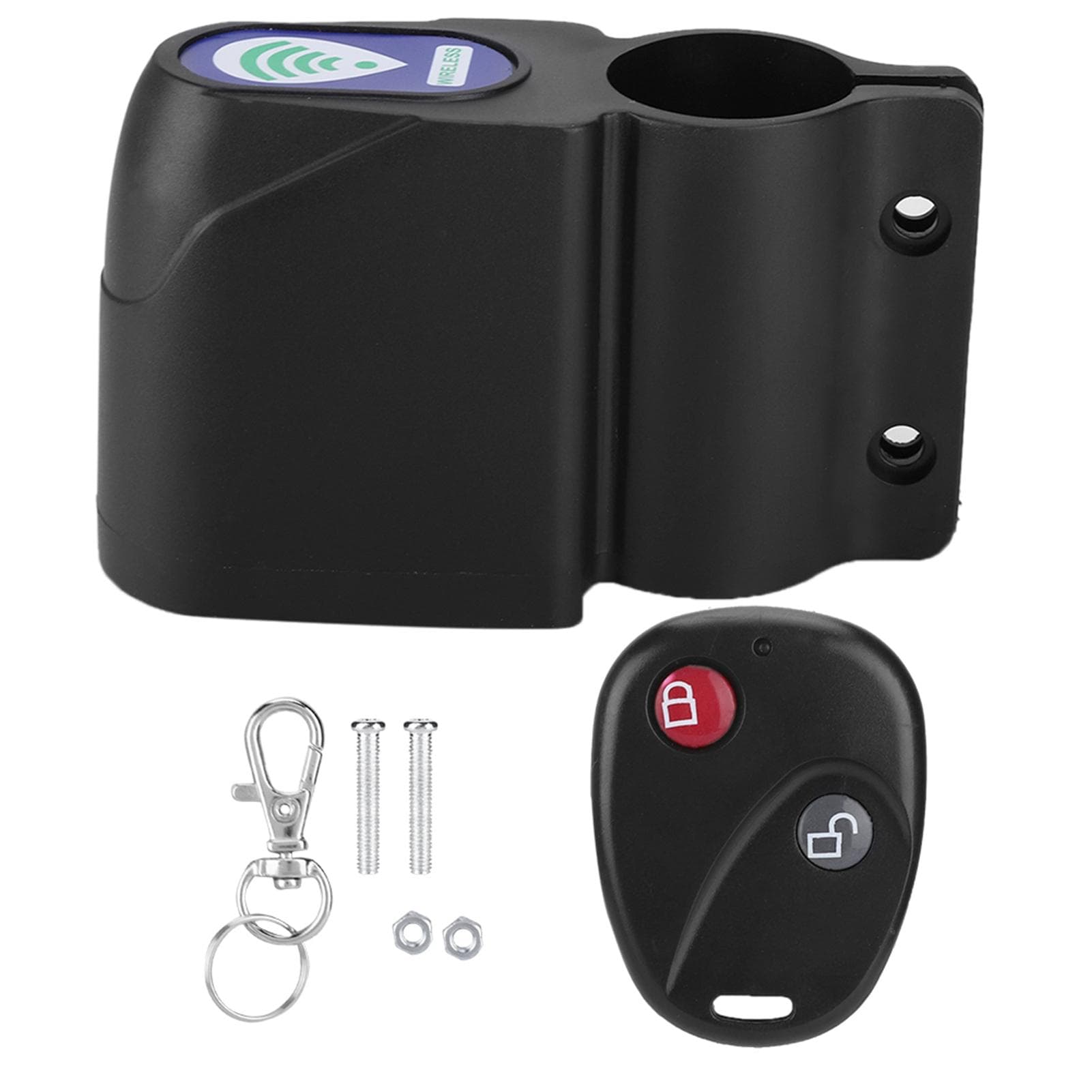 Anti Theft Bike Lock Cycling Security Lock Wireless Remote Control Bicycle Alarm white