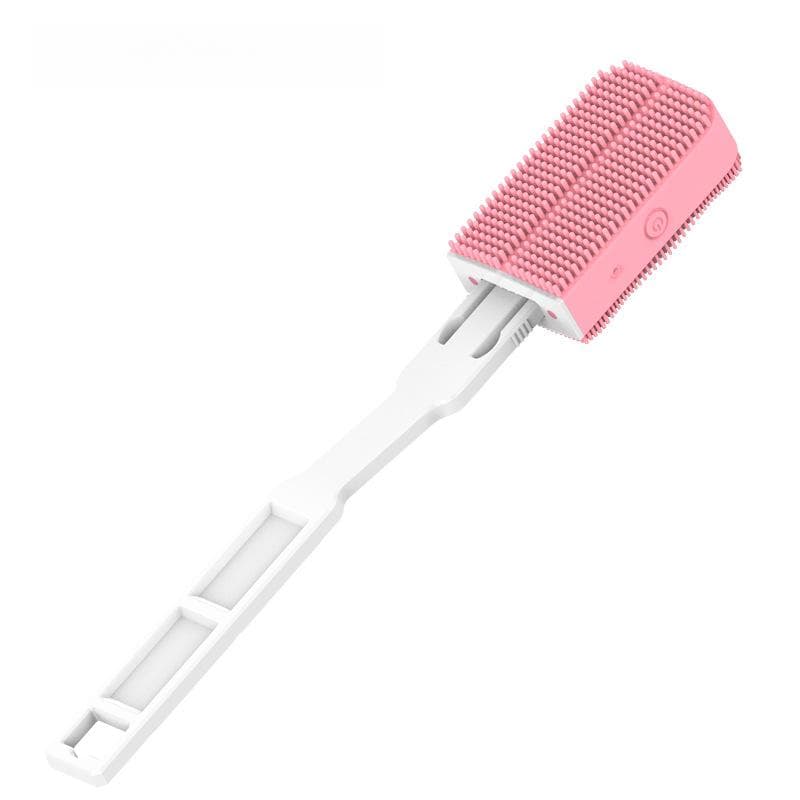 Electric Bath Brush, Negative Ion Sonic Wave Massager, Electric Facial Cleanser, Bath Rubbing Instrument, Cleaner pink