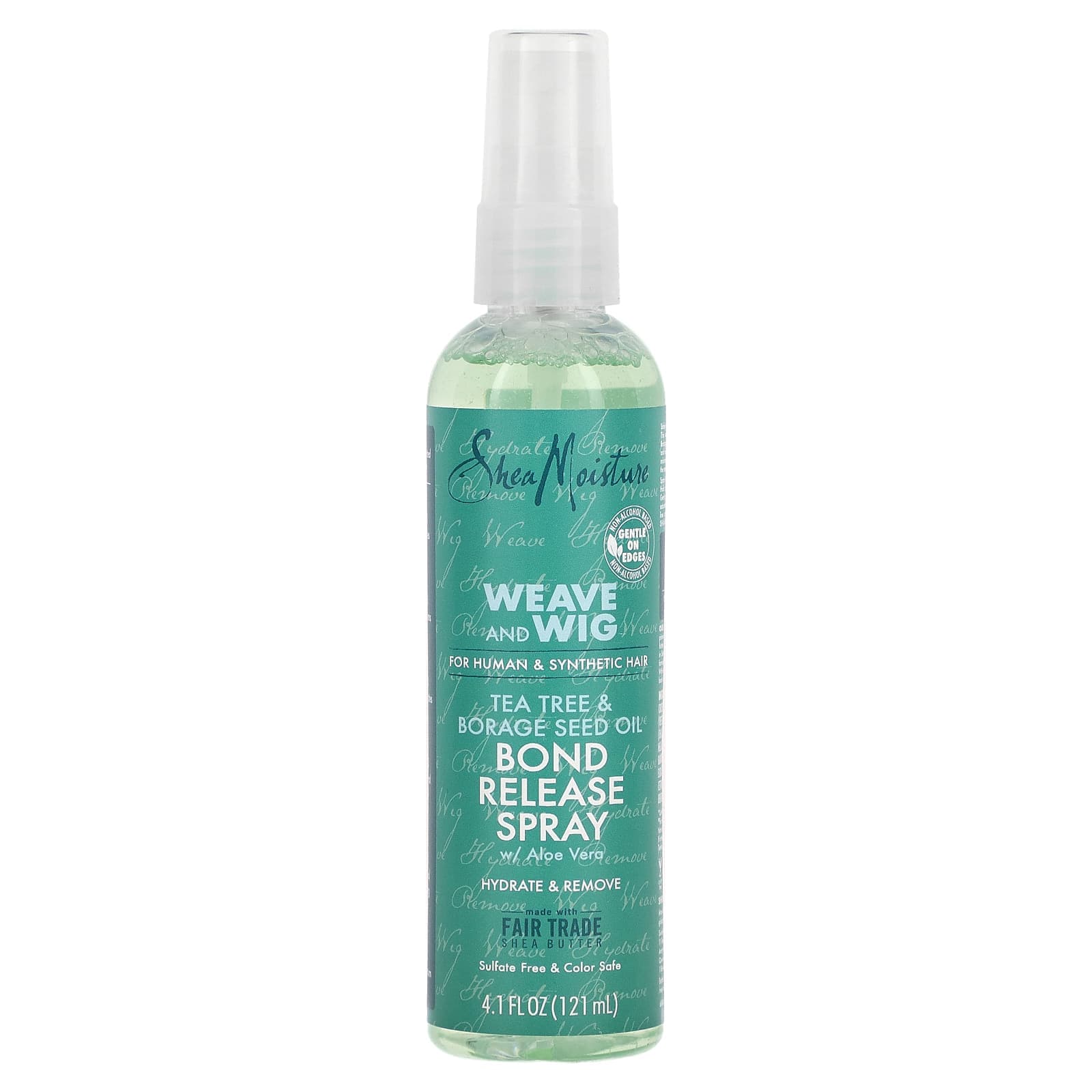SheaMoisture, Weaves and Wigs, Bond Release Spray, with Aloe Vera, Tea Tree & Borage Seed Oil, 4.1 fl oz (121 ml)