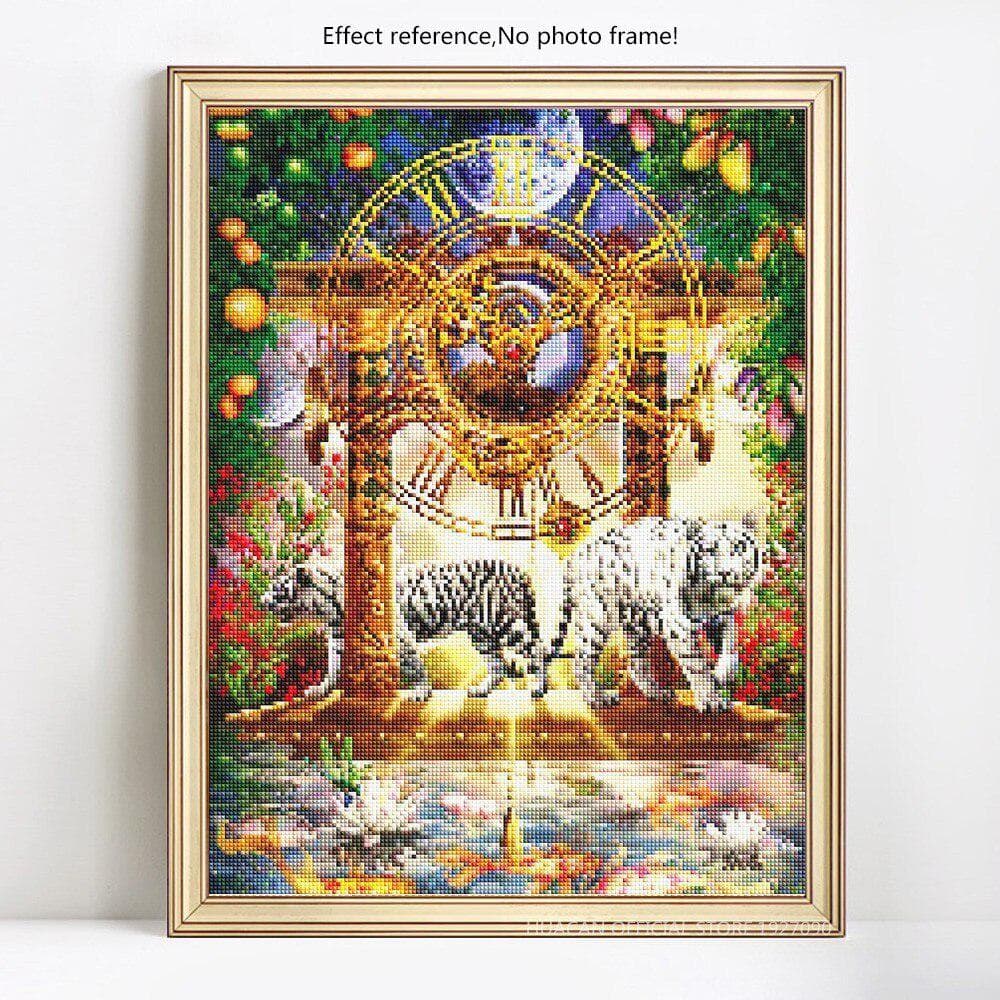5D DIY Diamond Painting Animal Full Round Tiger Embroidery Sale Picture Rhinestone Diamond 20X30