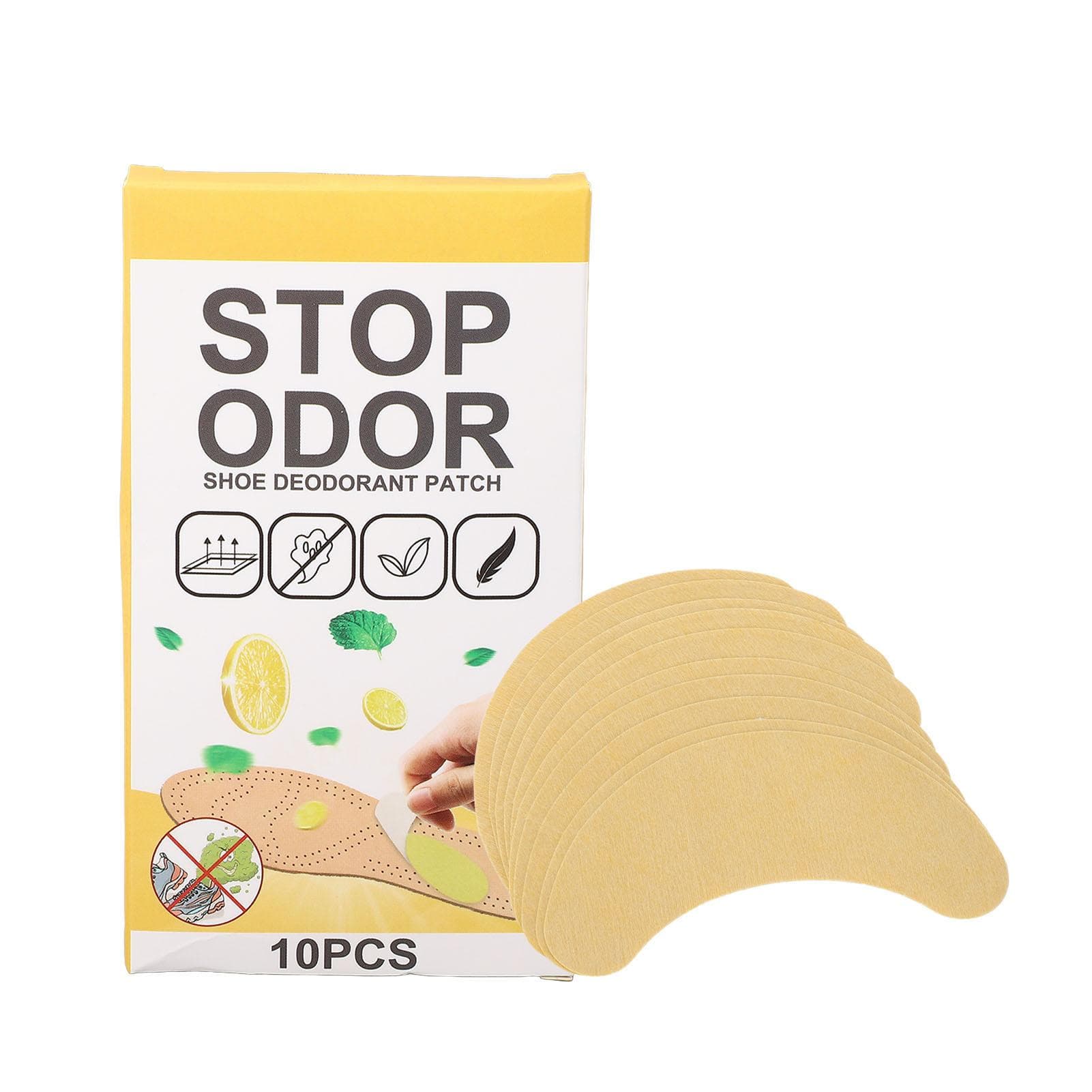 3 Packs Shoe Deodorizing Sticker Ultra Thin Breathable Shoe Odor Eliminator Patch for Footwear