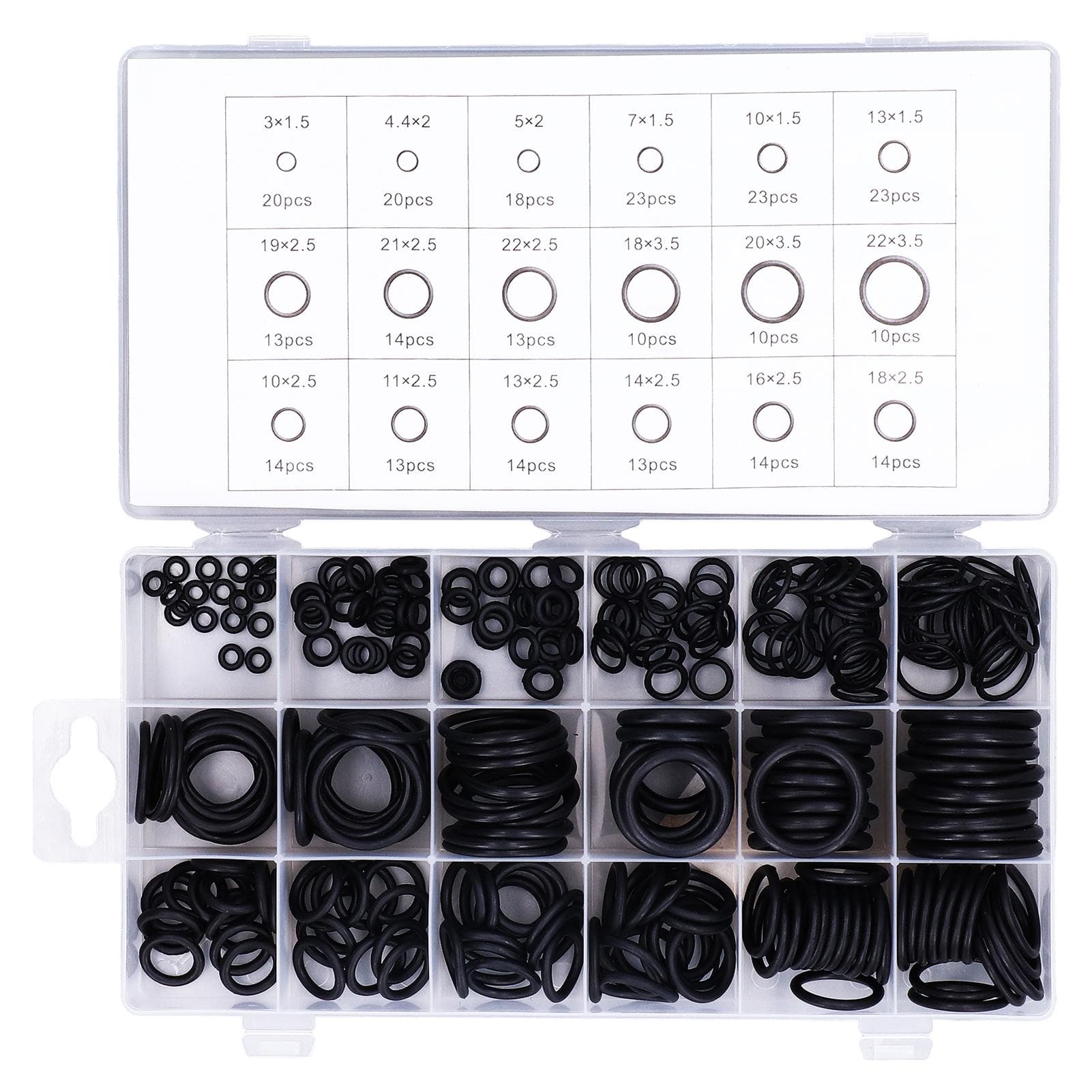 279Pcs Plumbing O Ring Seals Kit Rubber Wear Resistant O Rings Assortment Set for Cars