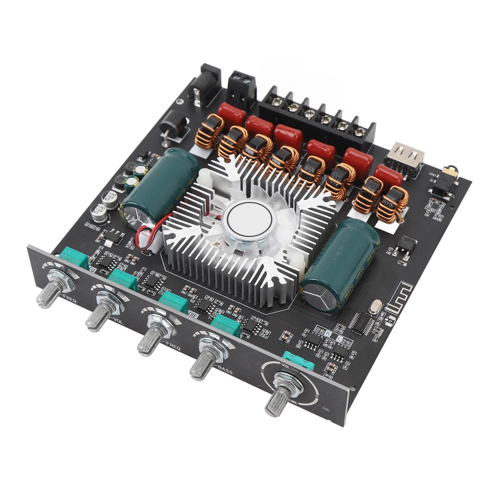 2.1 Channel Bluetooth Power Amplifier Board 220Wx2 350W Treble and Bass TPA3255 Chip Digital
