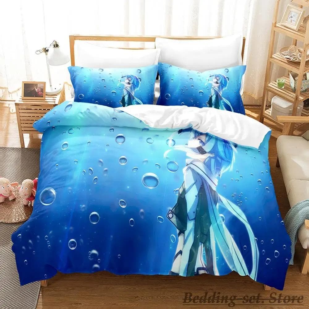 Sword Art Online II Bedding Set Single Twin Full Queen King Size Bed Set Adult Kid Bedroom Duvetcover Sets Anime Bed 70x133cm 2pcs