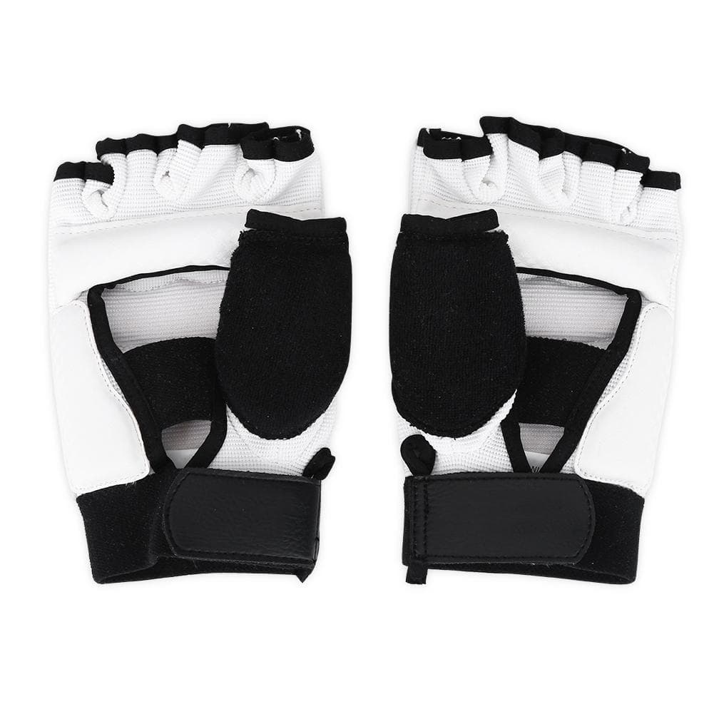 AdultKids Taekwondo Sparring Half Finger Hand Protector Cover Boxing Gloves (L Glove)
