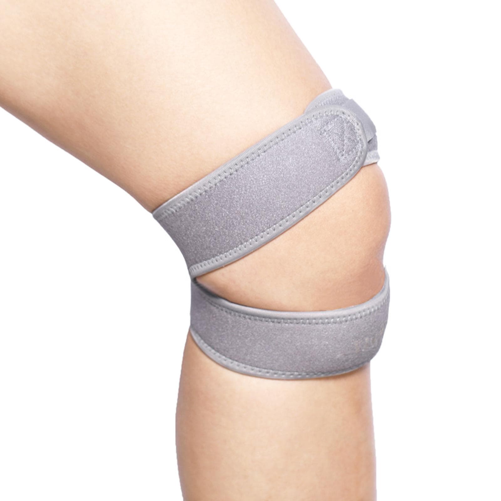 Silicone Patella Strap for Sports Pressure Relief Kneepad Shock Absorption for Running Hiking 0 grey
