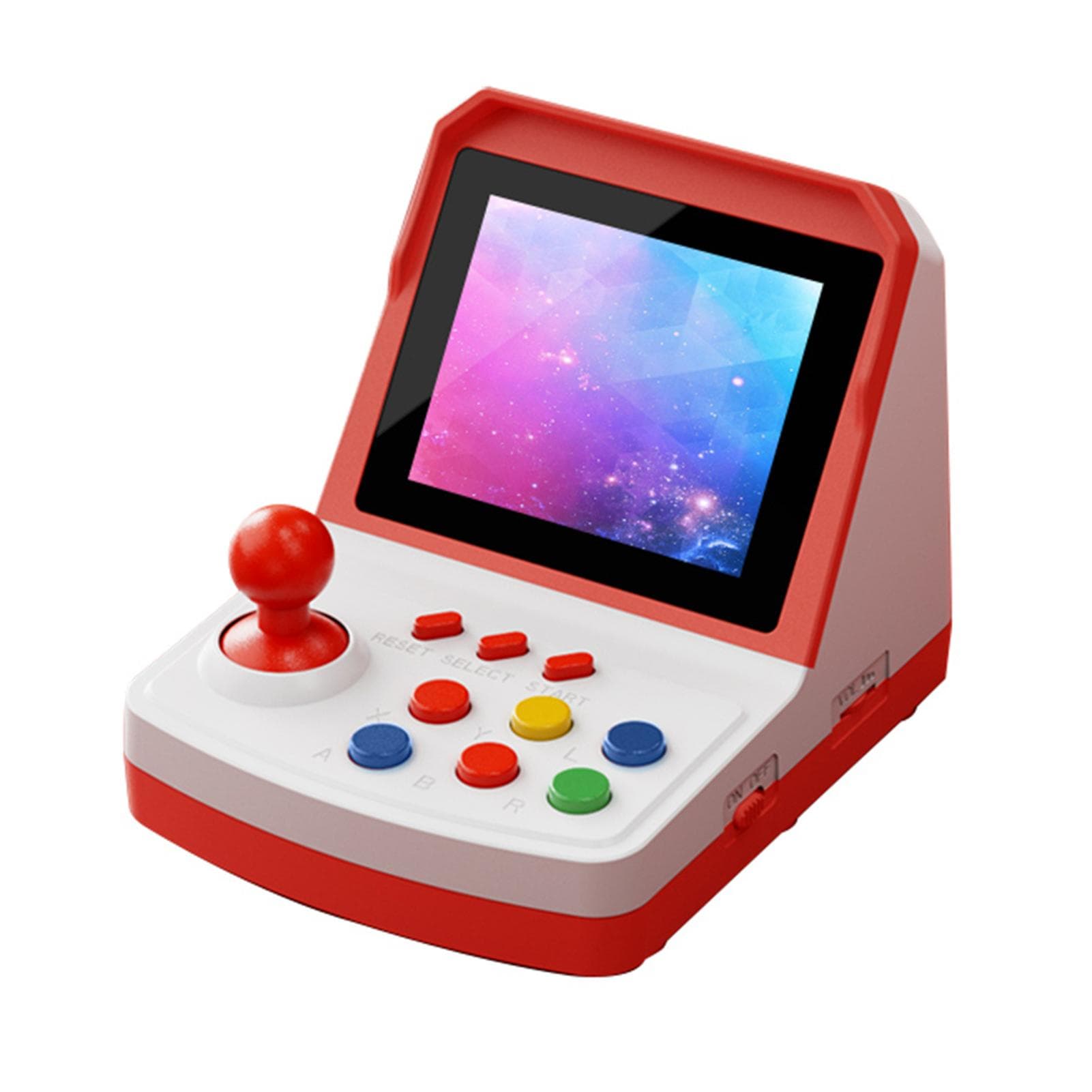 POWKIDDY A6 Plus Retro Handheld Game Console with 1000+ Classic Games Portable Game Player with 3D white/red