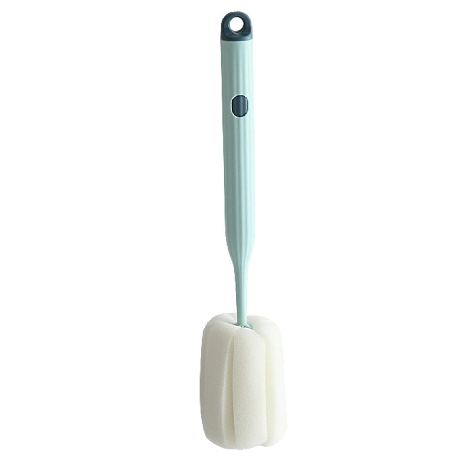 Sponge Bottle Dish Brush Cleaning Long Handle Scrubbing Soft Sponge Washing Cup Brush Light Blue light blue
