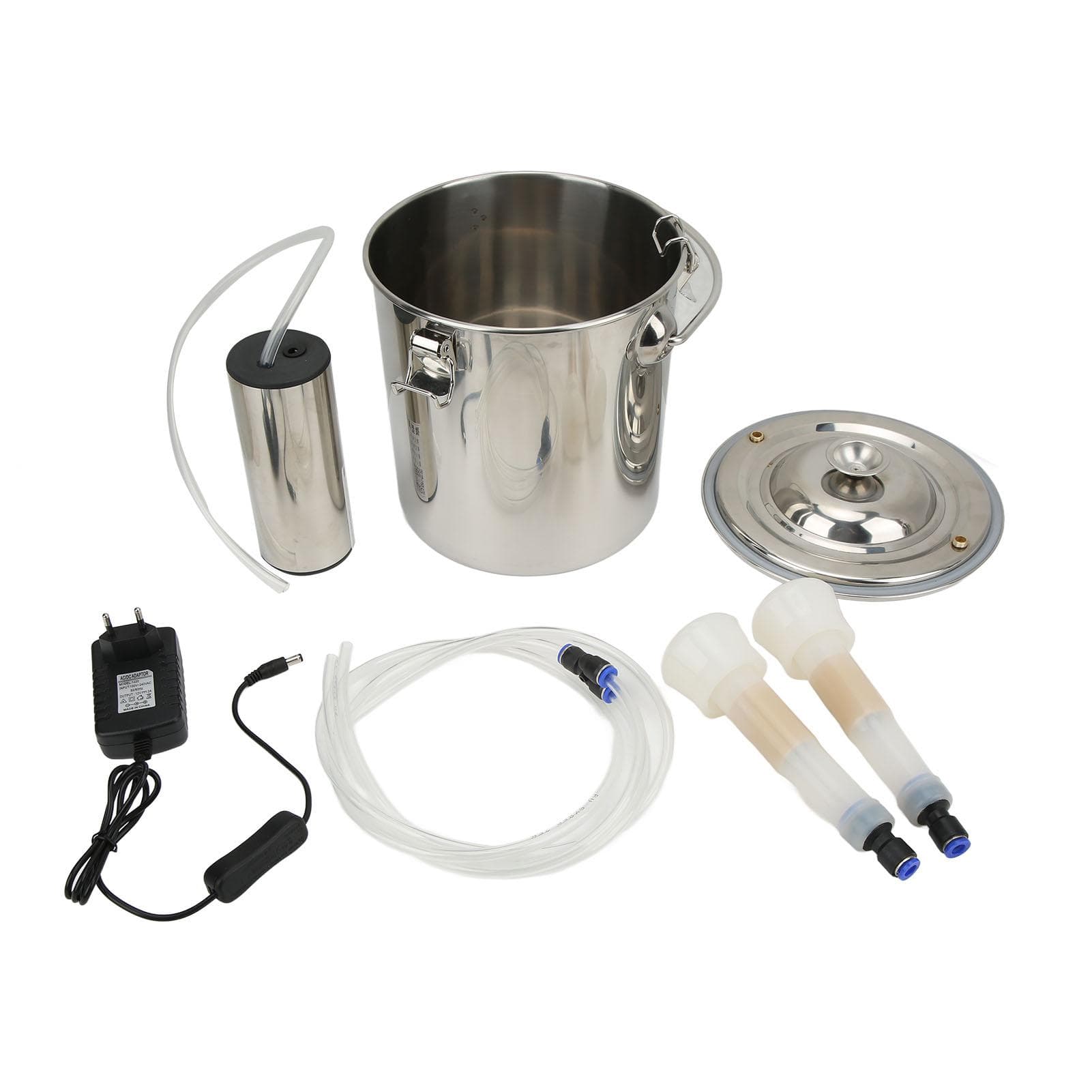 7 Liters Milking Machine Stainless Steel Electric Breast Pump Double Head Milking Device Household L